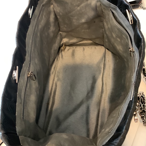 CHANEL LIGNE TOTE BAG 🌻LAMBSKIN CHAIN STRAP - Picture 11 of 17